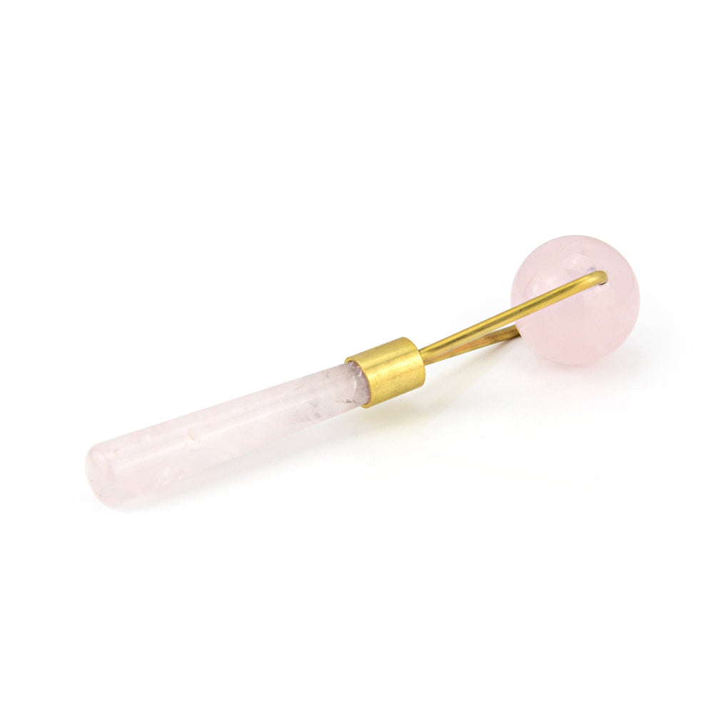 Rose Quartz Facial Massage Roller Crystal Anti Aging Beauty Tool