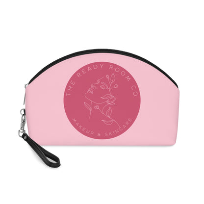 Makeup Bag — Pink Cosmetic Pouch with 'The Ready Room Co' Logo