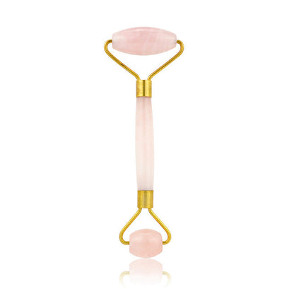 Rose Quartz Facial Massage Roller Crystal Anti Aging Beauty Tool