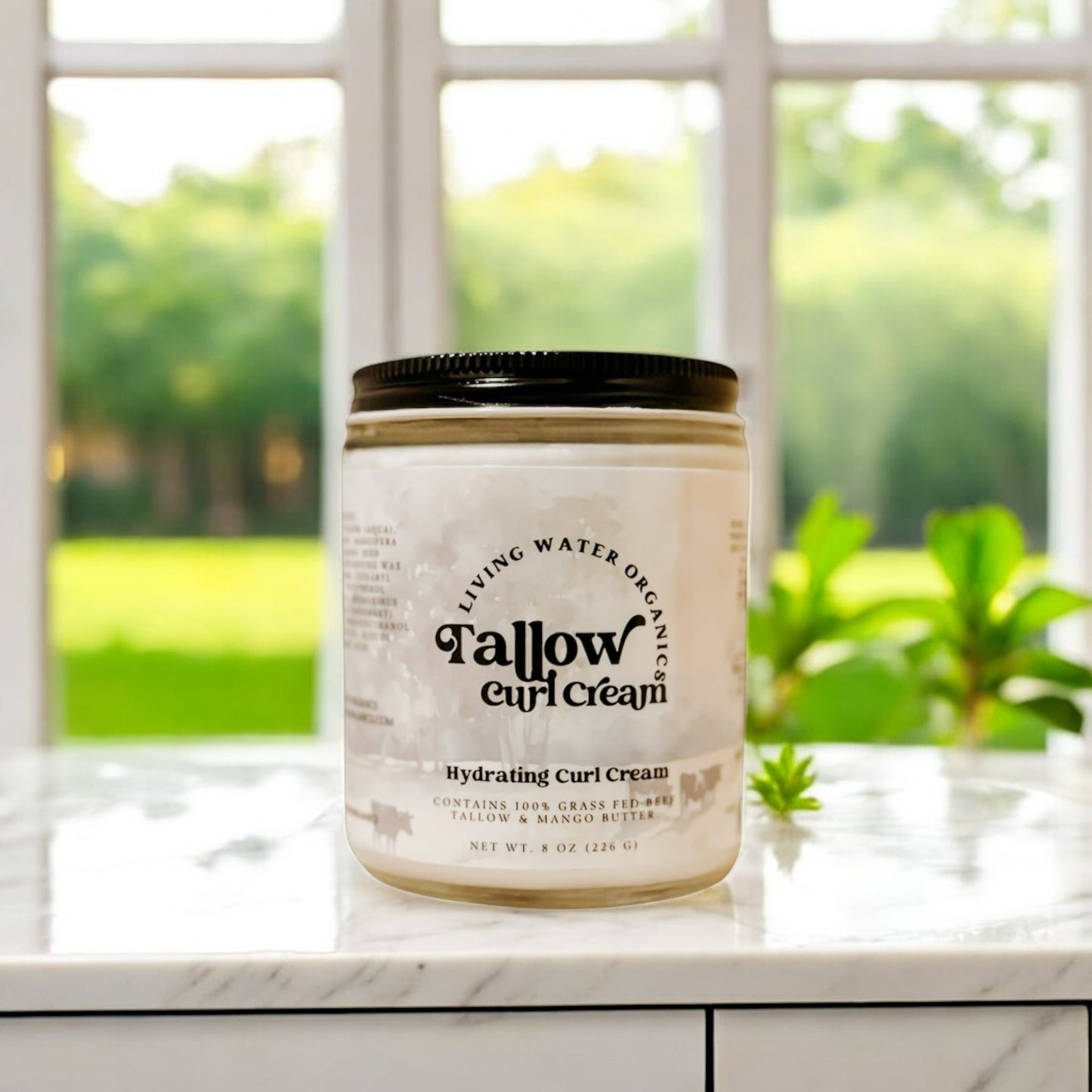 Grass Fed Tallow Curl Cream Repairing Hydrating Curly Hair Treatment
