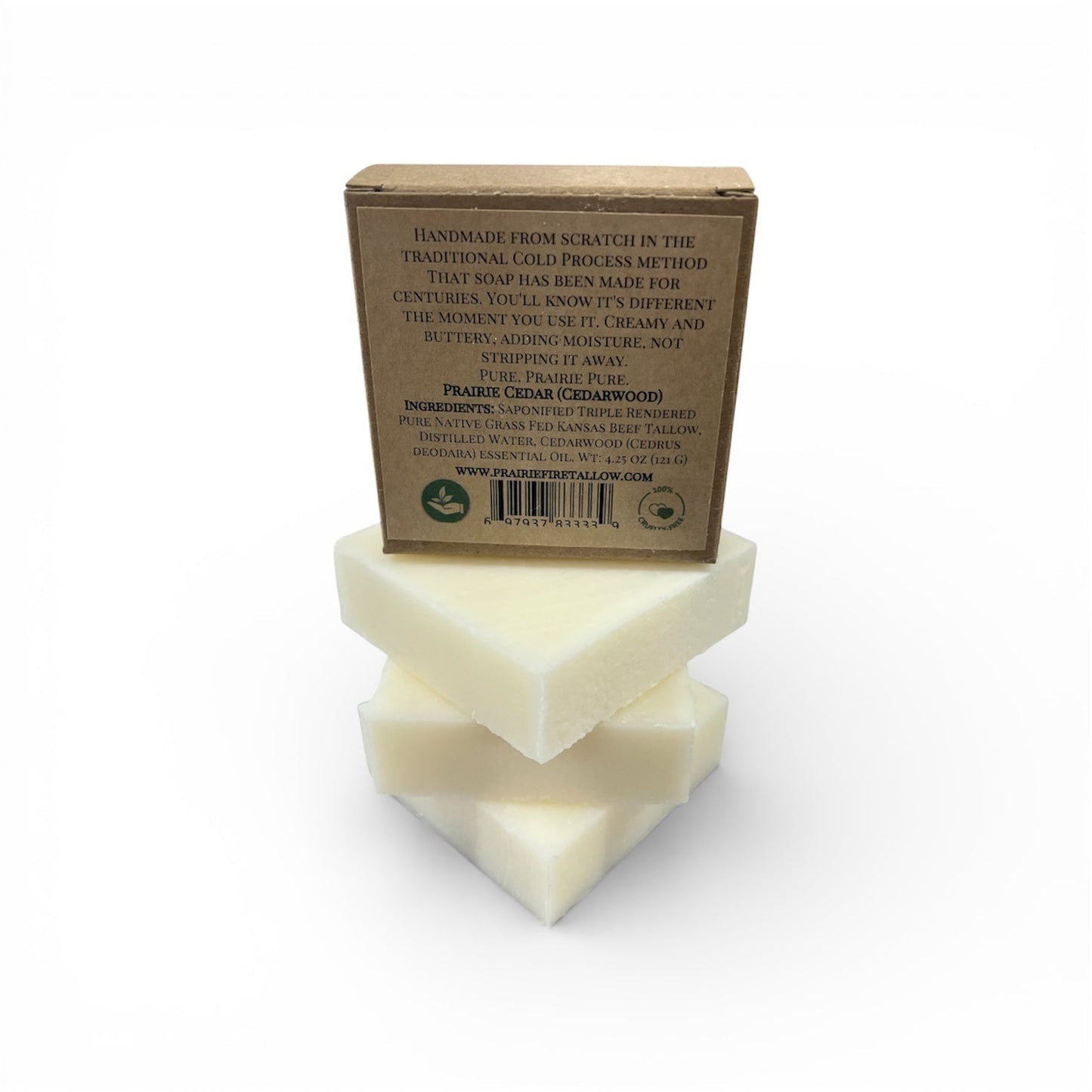 Grass Fed Tallow Soap Bar 3 Pack Fragrance Free Moisturizing