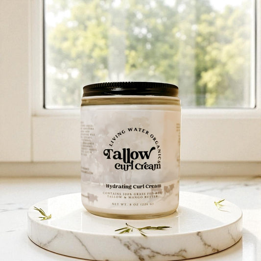 Grass Fed Tallow Curl Cream Repairing Hydrating Curly Hair Treatment