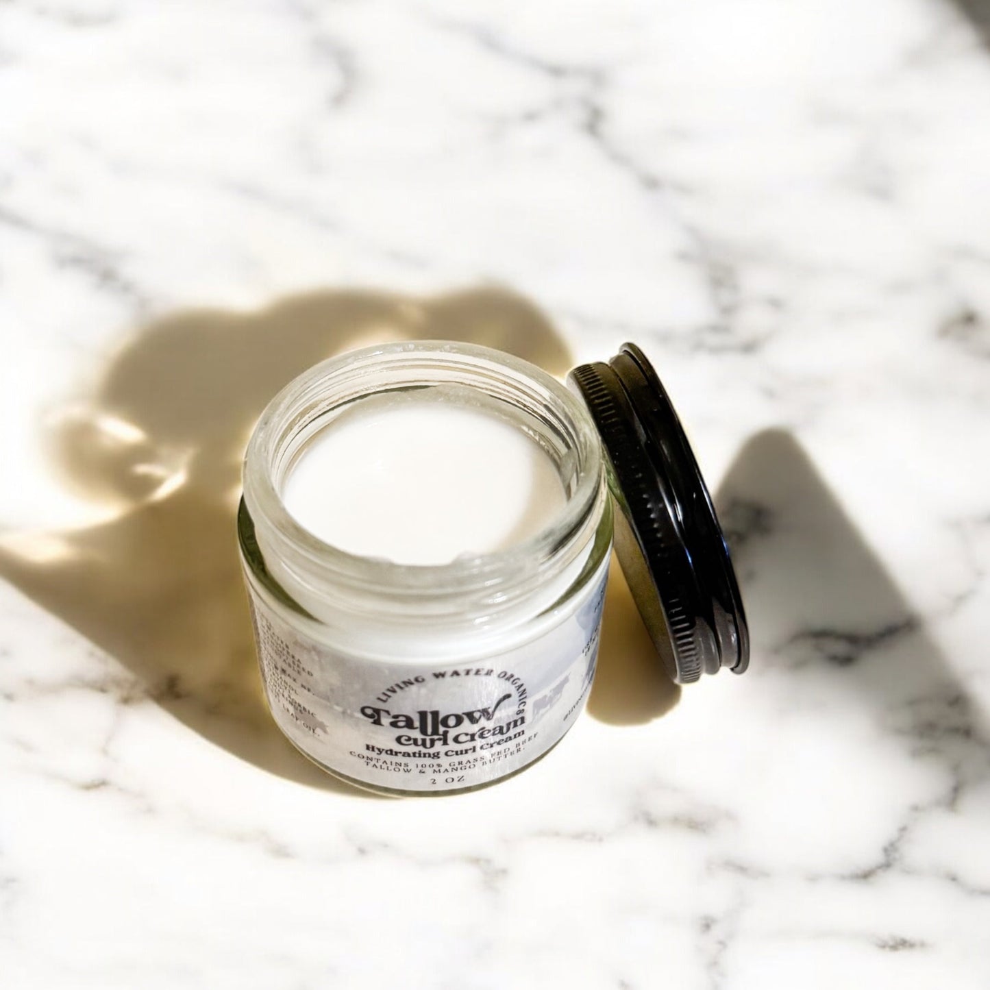 Grass Fed Tallow Curl Cream Repairing Hydrating Curly Hair Treatment