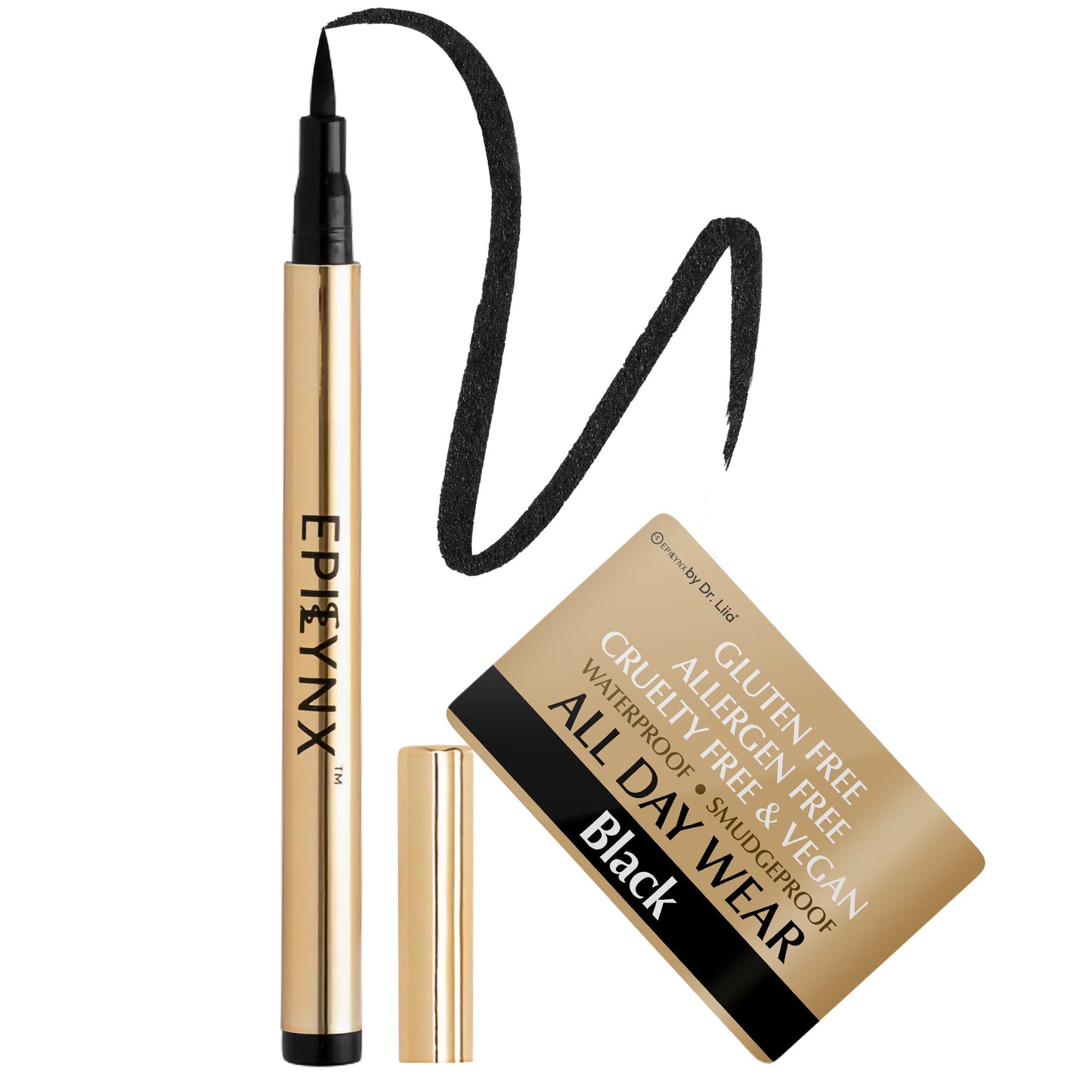 Waterproof Liquid Eyeliner Pen Vegan Smudge Proof Precision Matte Shimmer