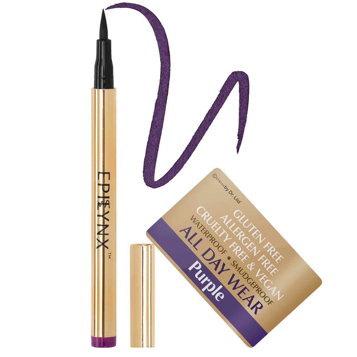 Waterproof Liquid Eyeliner Pen Vegan Smudge Proof Precision Matte Shimmer