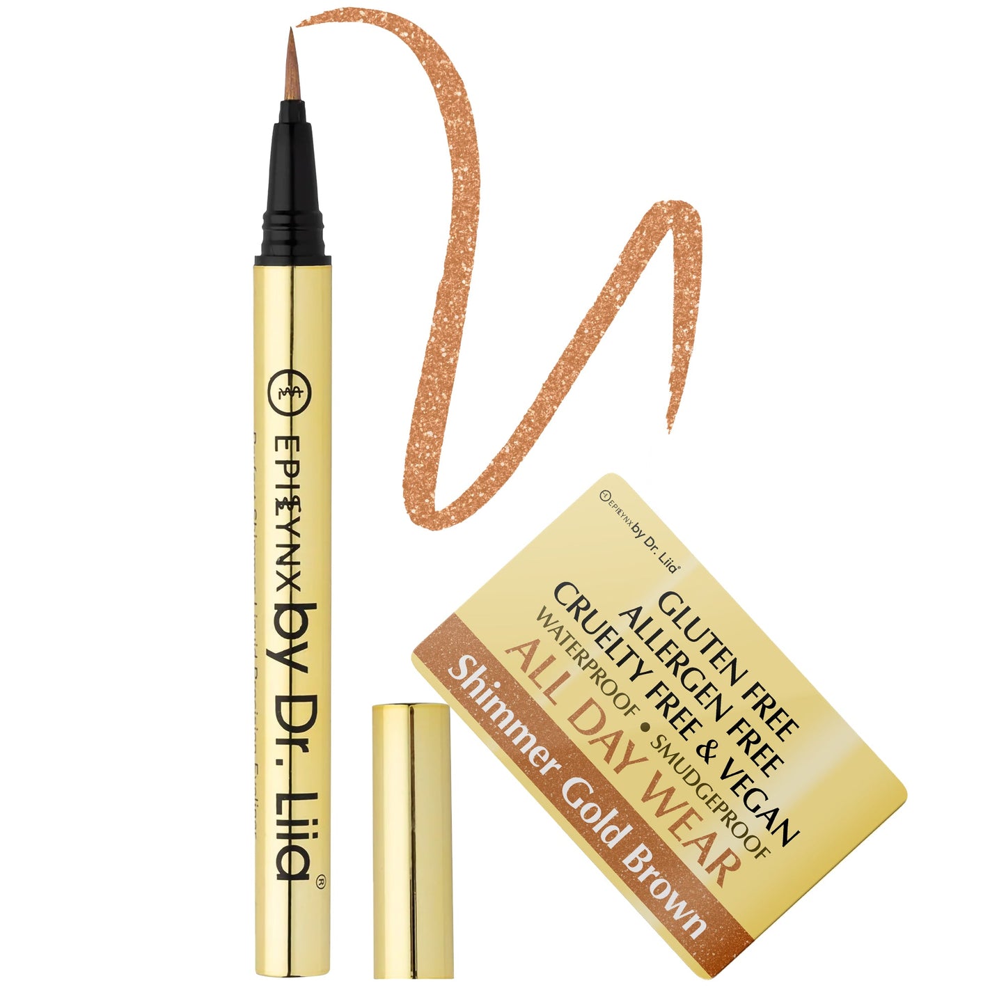 Waterproof Liquid Eyeliner Pen Vegan Smudge Proof Precision Matte Shimmer