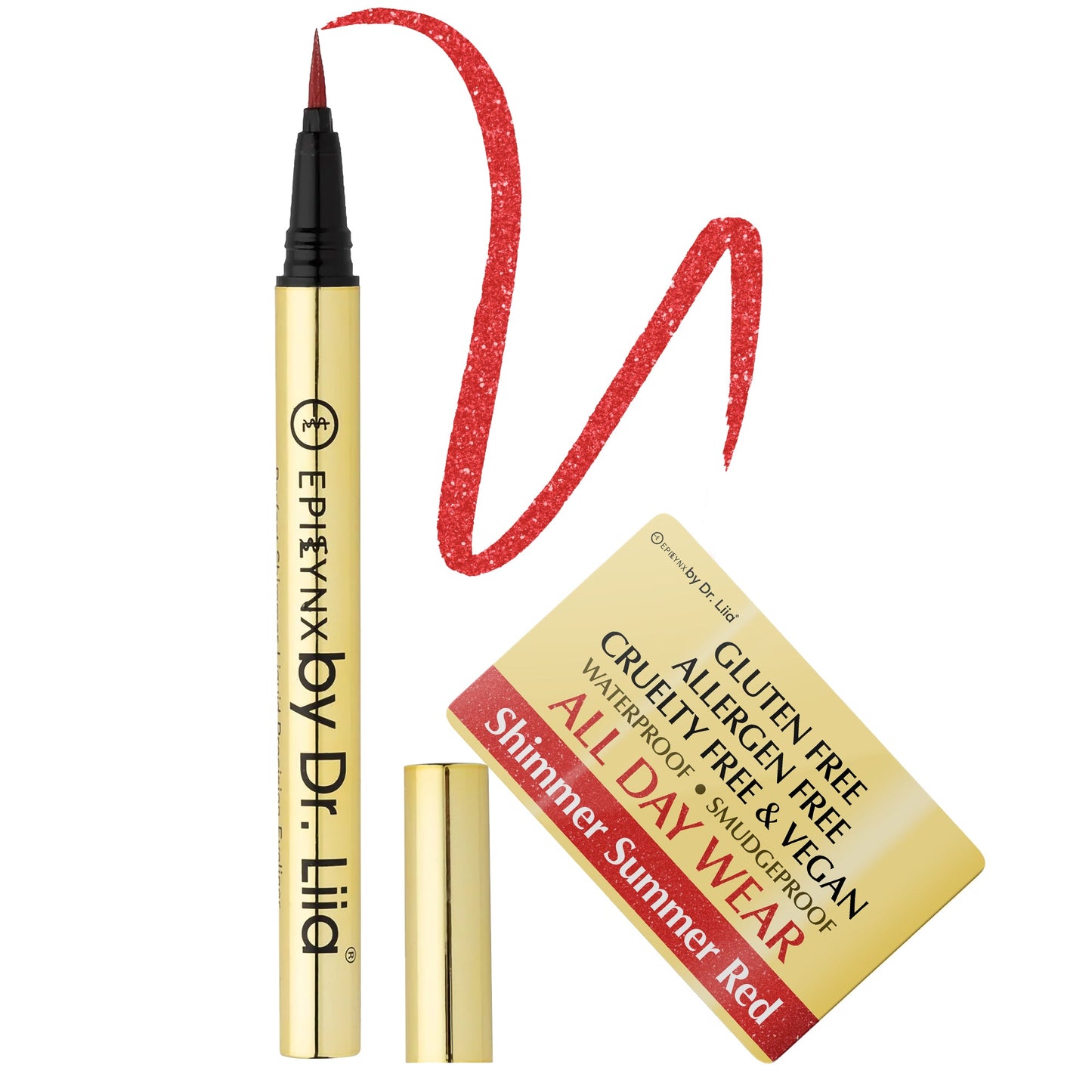 Waterproof Liquid Eyeliner Pen Vegan Smudge Proof Precision Matte Shimmer