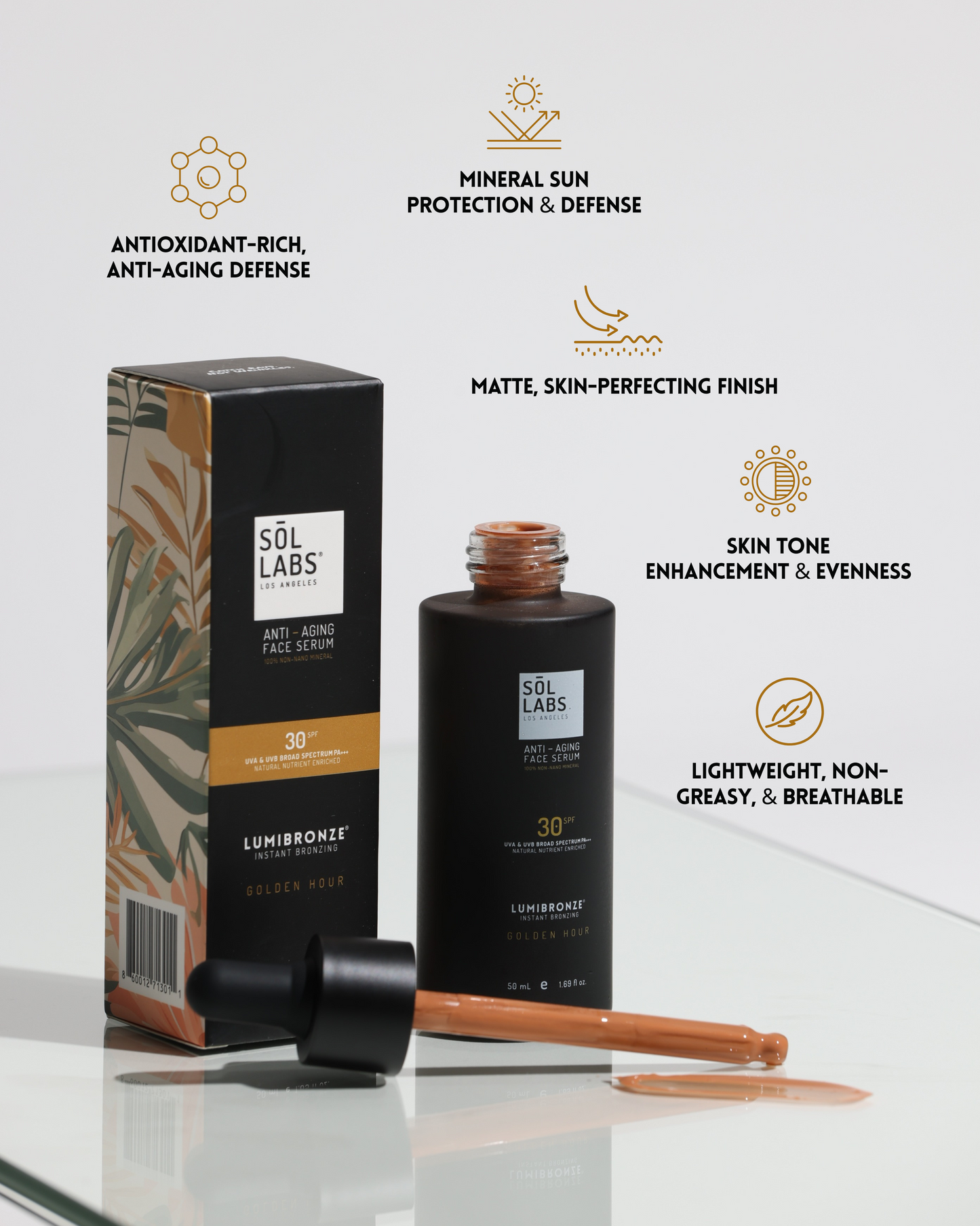 SPF 30 Mineral Bronzing Anti Aging Serum
