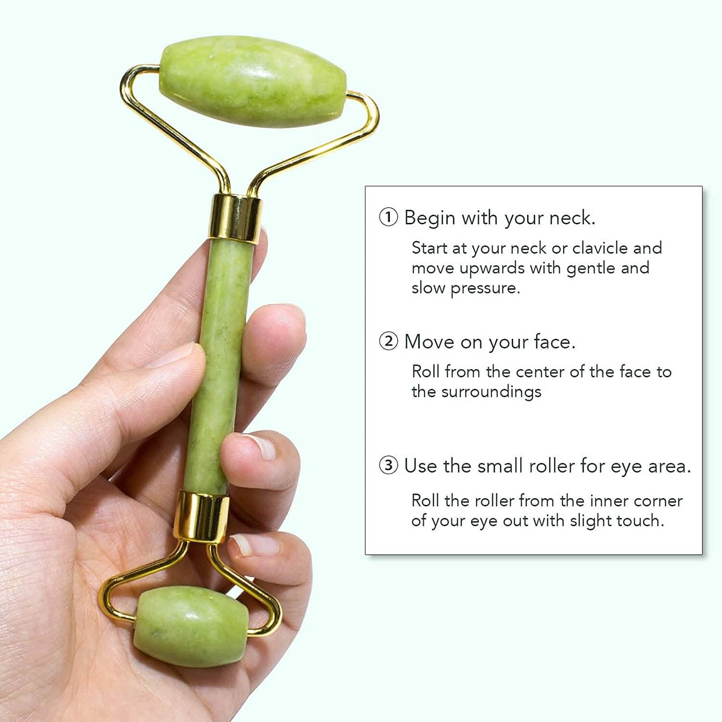 Jade Roller Gua Sha Set Facial Massage Beauty Tools