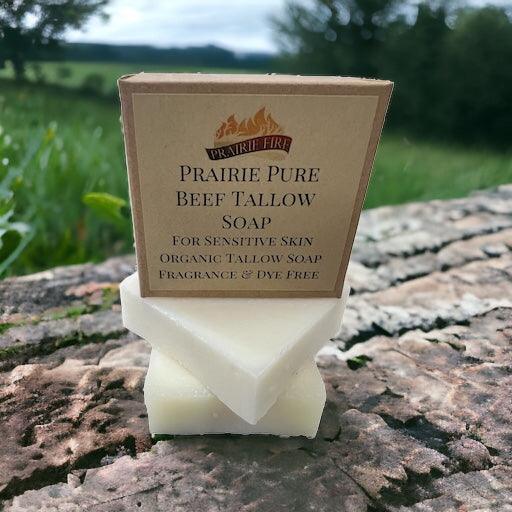 Grass Fed Tallow Soap Bar 3 Pack Fragrance Free Moisturizing