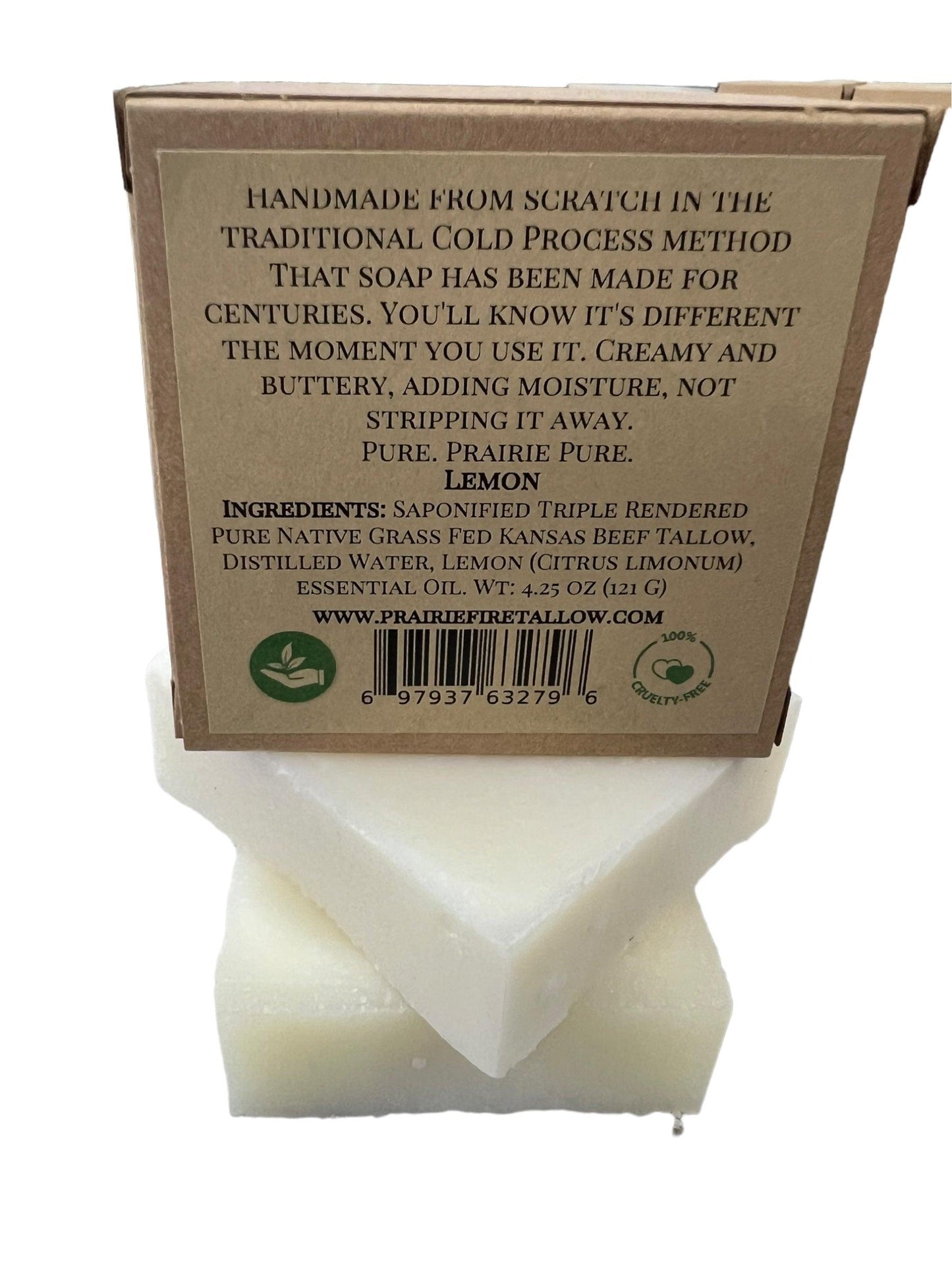 Grass Fed Tallow Soap Bar 3 Pack Fragrance Free Moisturizing
