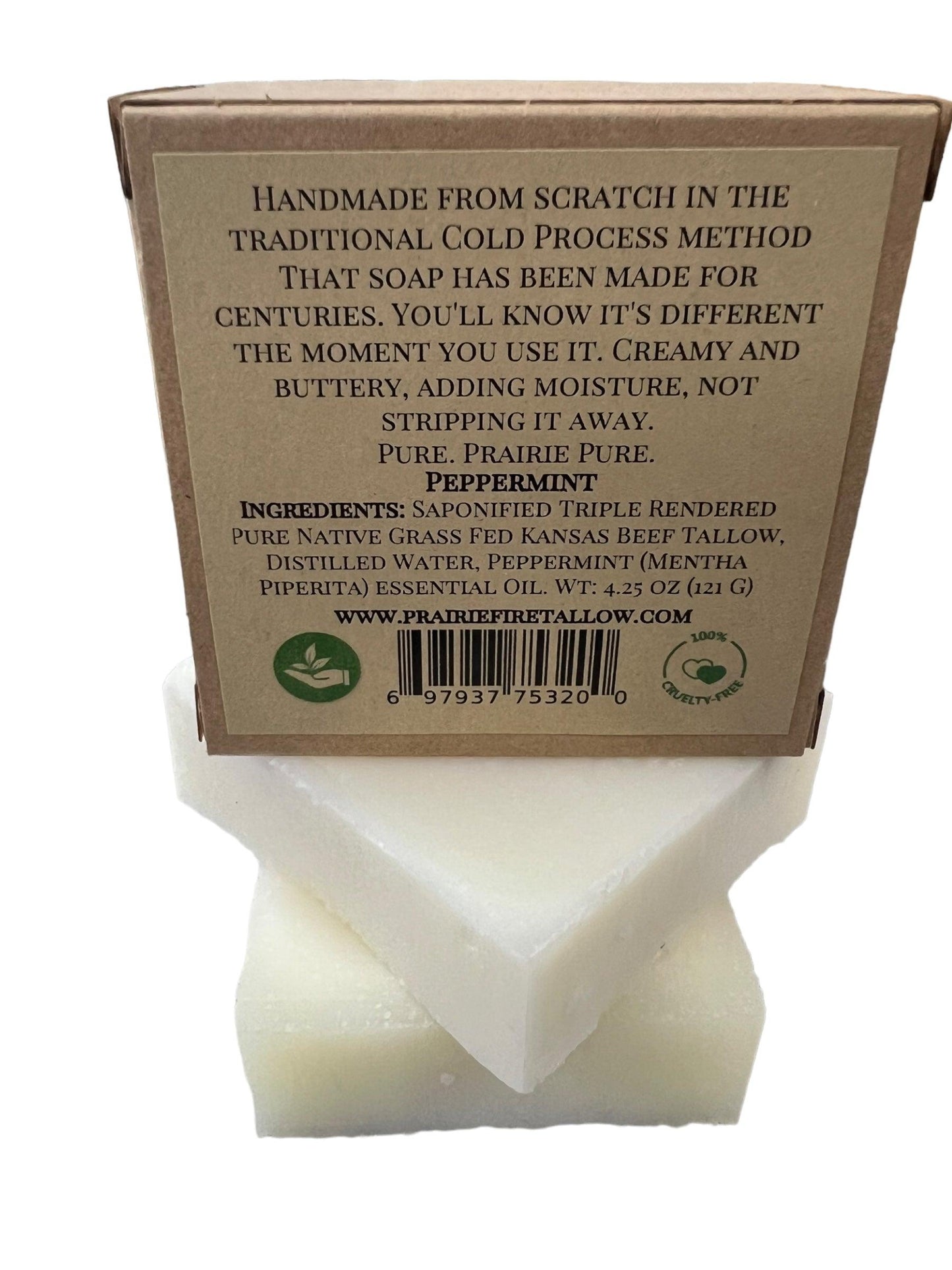 Grass Fed Tallow Soap Bar 3 Pack Fragrance Free Moisturizing