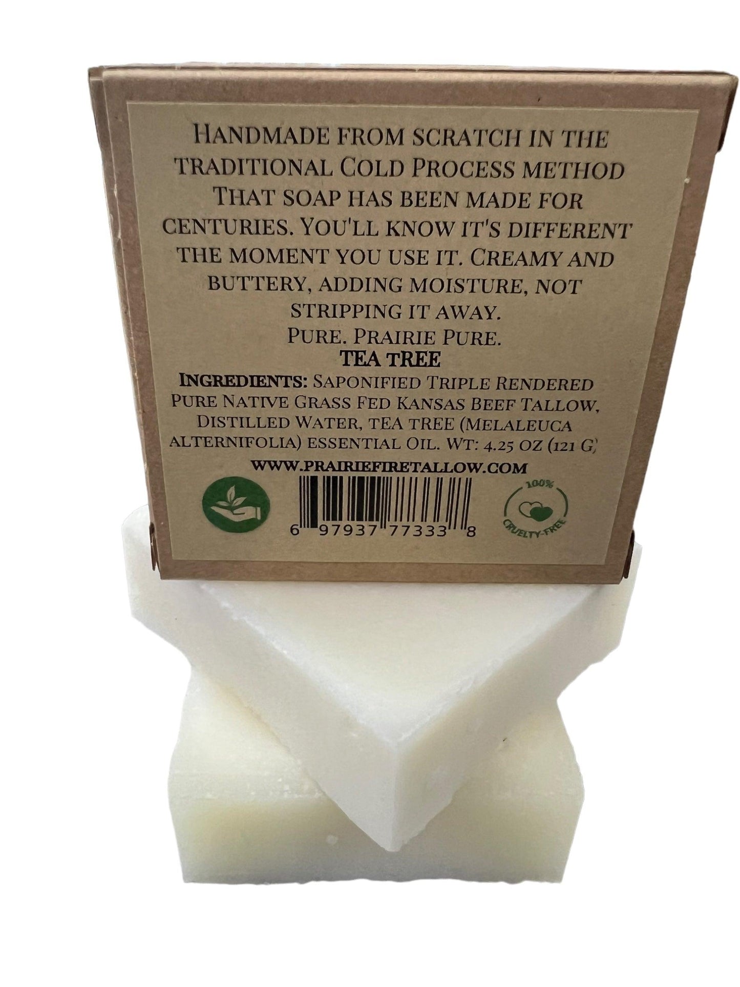 Grass Fed Tallow Soap Bar 3 Pack Fragrance Free Moisturizing