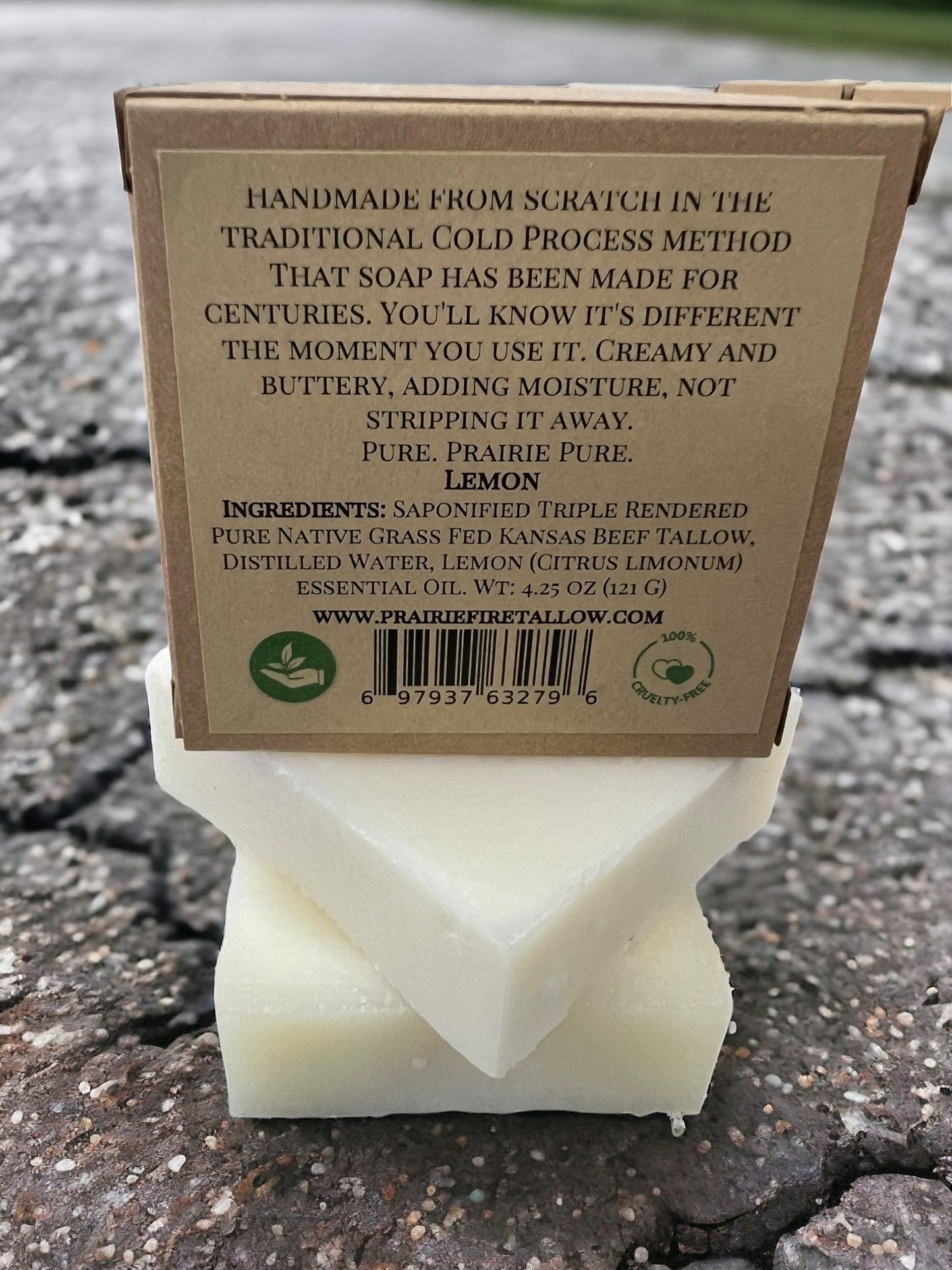 Grass Fed Tallow Soap Bar 3 Pack Fragrance Free Moisturizing