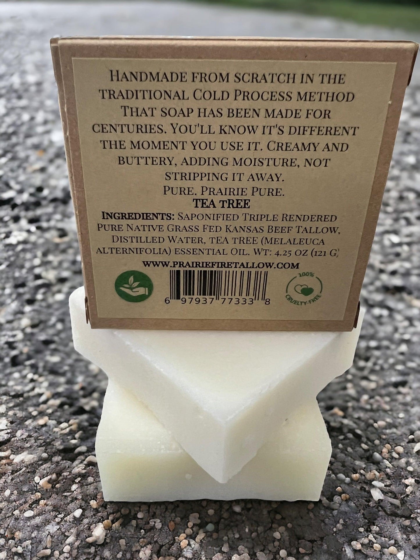 Grass Fed Tallow Soap Bar 3 Pack Fragrance Free Moisturizing